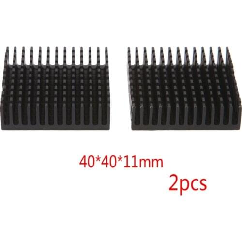2 Pcs/Set 40*40*11mm Aluminum Cooling Heatsink Block Extruded Radiator Cooler N84A