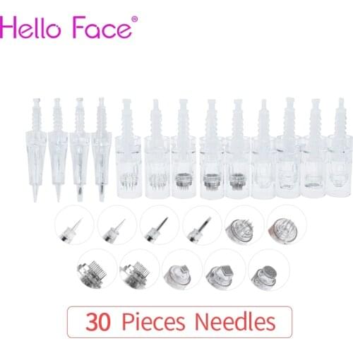 30pcs Bayonet Connector Microneedling Tattoo Needle 9 12 36 42Pin Nano Microneedles For Dr Pen MYM N2 M5 M7 E30 Mesotherapy MTS