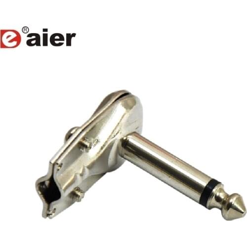 5PCS 6.35MM Pancake Right Angle Audio Jack Mono Track Nickel Plating CT6356 Pancake Jacks DC Power Plug