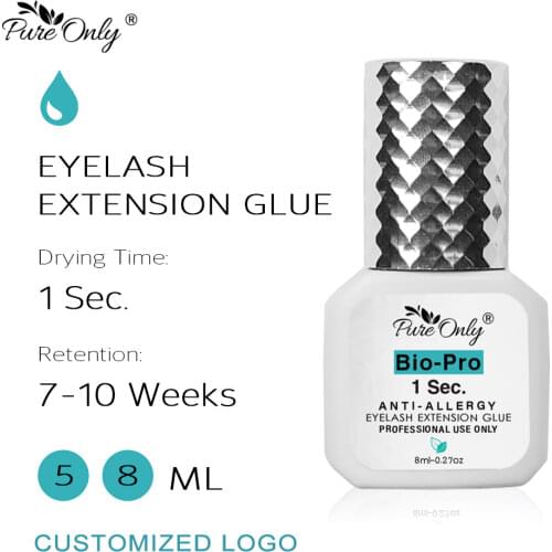 8ml Best Grafted False Eyelashes Glue Black Adhesive 1 Sec Quick Drying Professional Sensitive Lash Extension Glue Private Label