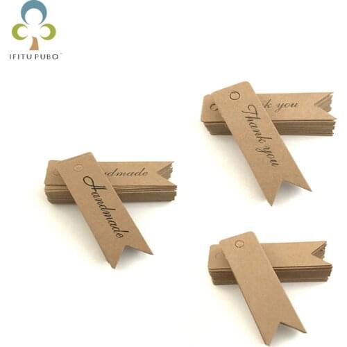 50/100Pcs multi cute DIY brown paper gift label tag handmade jewelry charms tag round wedding favors /cookies decorative tag YJN