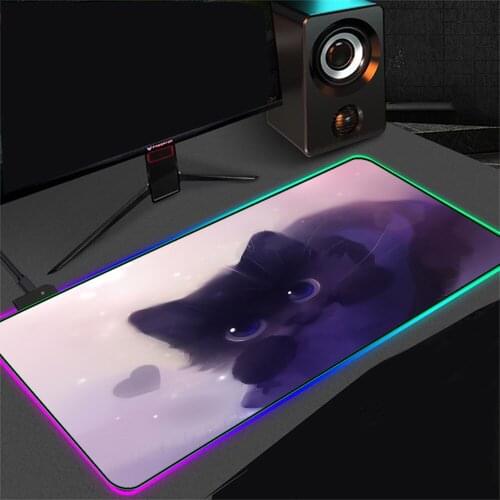 Large RGB mouse pad xl gaming mouse pad LED gamer 7 color luminous mouse carpet large mouse pad computer desk mat with backlight