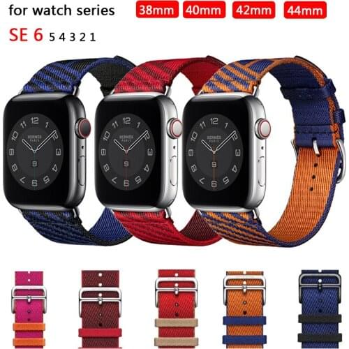 Jumping Single Tour Bracelet for Apple Watch Band 38mm 40mm 42mm 44mm Nylon Braid Sports Correa Strap for IWatch SE 6 5 4 3 2 1