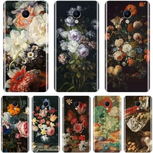 For Meizu M2 M3 M5 M6 Note Case TPU Silicone Art Flower Soft Back Cover For Meizu M2 M3 M3S M5 M5C M5S M6 M6S M6T Phone Case