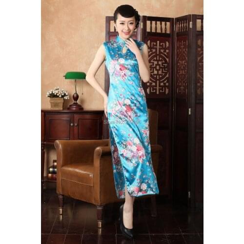 Shanghai Story Floral Oriental Dress long Qipao Dress chinese traditional cheongsam Chinese style dress 4 color