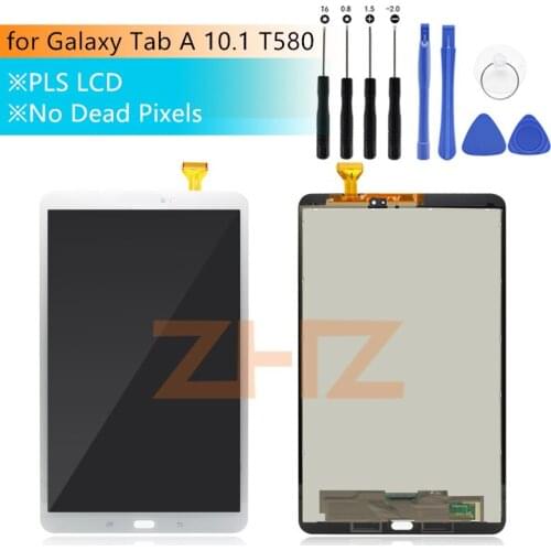 For Samsung Galaxy Tab A 10.1 T585 LCD Display Touch Screen Assembly for Galaxy Tab A 10.1 T580 SM-T580 SM-T585 LCD Display