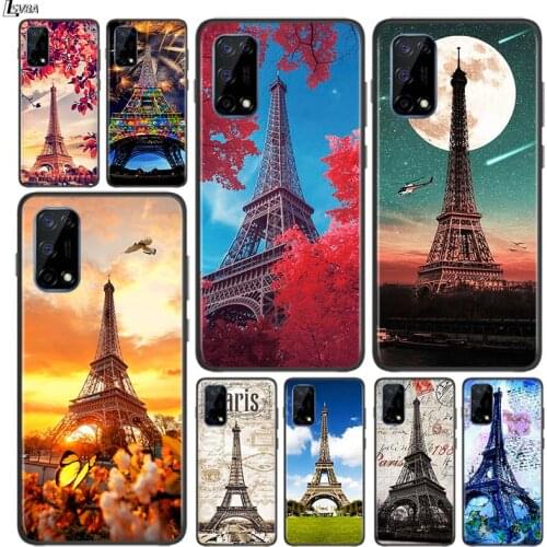 Eiffel Tower for OPPO Realme V15 X5 X3 X50 X7 X2 C17 C11 C3 C2 7 7i 6 6S 6i 5 Narzo 20 Pro Black Phone Case