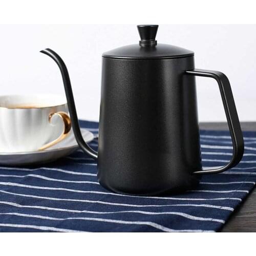 Coffee Make Pots Coffeeware Barista Moka Jug Espresso Professional Kettle Goose Spout Food Grade Stainless Steel Thin Neck Mouth
