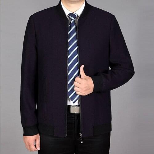 Brand Clothing Spring Autumn Mens Casual Jackets Slim Fit Stand Collar Mens Coats Male Windbreaker