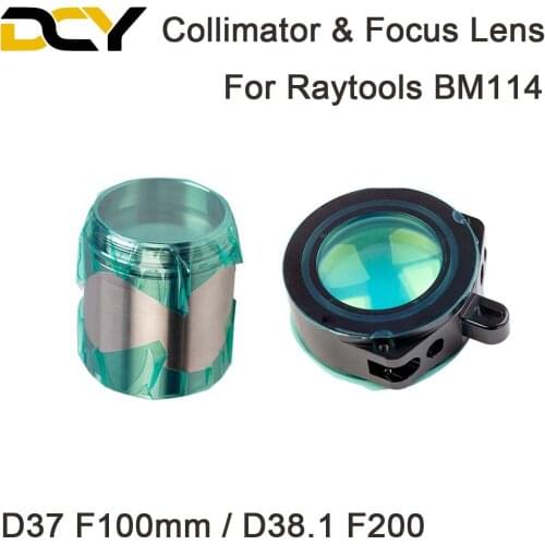 BM114 Collimating & Focusing Lens D37 F100 & D38.1 F200mm with Lens Holder for Raytools Laser Cutting Head BM114