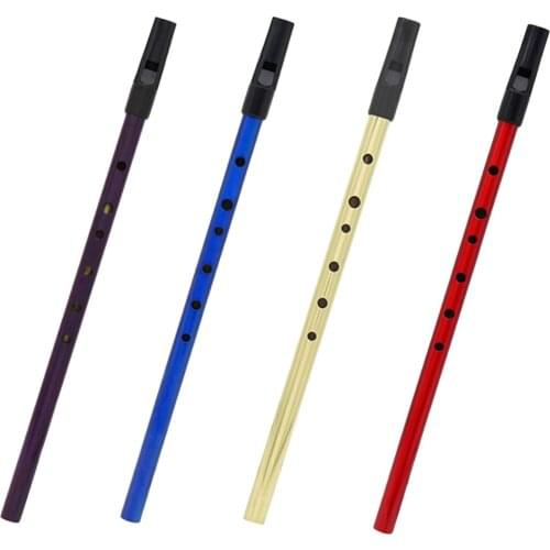 Metal Tin Whistle Irish Fipple Flute Whistle Six-holed Woodwind