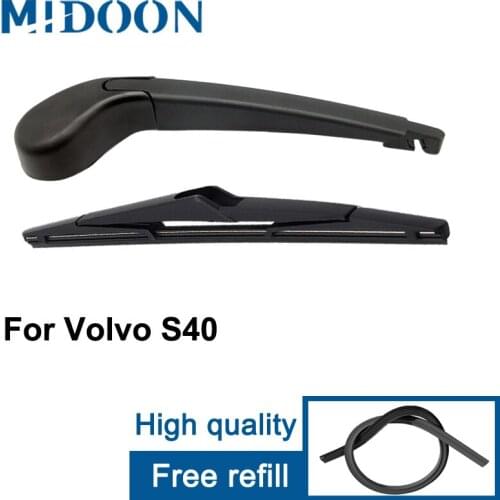 MIDOON Wiper 12" Rear Wiper Blade & Arm Set Kit For Volvo S40 MK2 wagon 2005-2012 Windshield Windscreen Rear Window