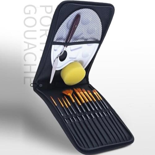 12Pcs Multifunction Nylon Hair Oil Paint Brush Set For Artist Watercolor Acrylic Fan-shaped Gouach Painting Brushes Art Supplies