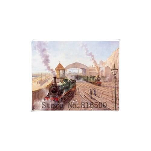 Wall Pictures For Living Room 3d Diy Diamond Painting Train Diamond Cross Stitch Crystal Square Diamond Sets Knitting Needles