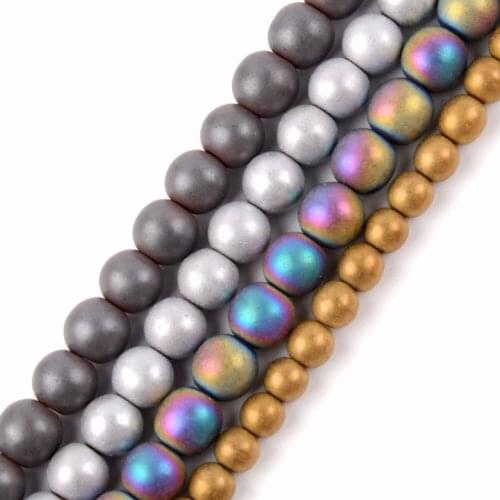 Wholesale Natural Round Dull Polish Hematite Stone Beads For Making Bracelet Necklace 2 4 6 8 10mm Beads Diy Jewelry Accessories