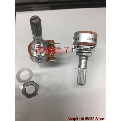 Original Japanese ALPS16 type volume potentiometer double row 6-pin potentiometer 25 axis floral axis A50K A100K