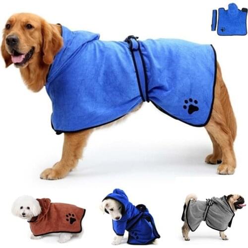 Pet Towel Dog Bathrobe Super Absorbent Pet Drying Towel Microfiber Dog Bath Towels Quick-Drying Cat Bath Towel Pet Cloak