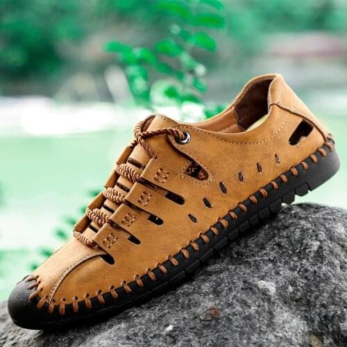 Popular men breathable sandals comfortable soft bottom leisure mens shoes Mens outdoor climbing shoes breathable sandals