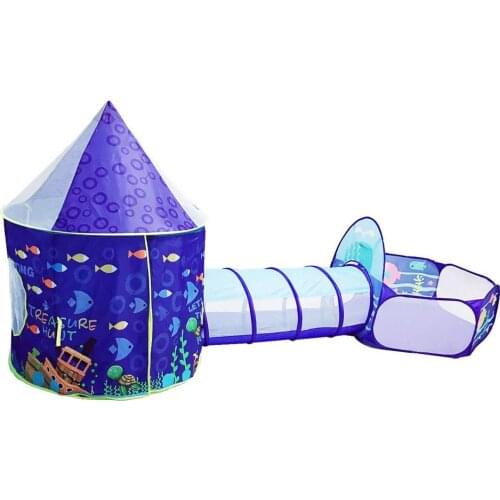 Portable 3 In1 Baby Tent Kid Crawling Tunnel Play Tent House Ball Pit Pool Tent For Children Toy Ball Pool Ocean Ball Holder Set