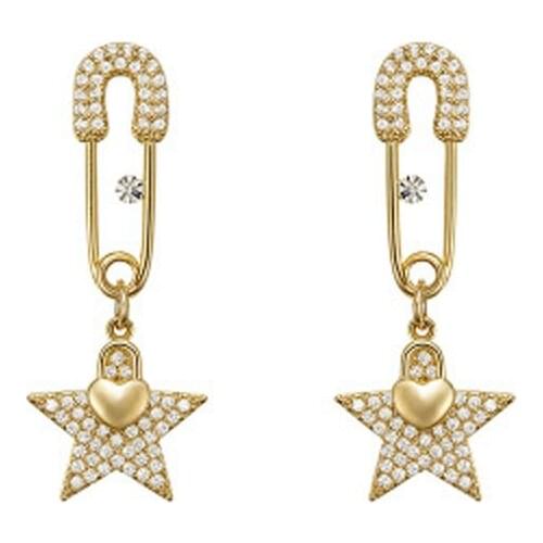 Rongho brand Crystal pins stud earrings for women punk jewelry Gold Star earrings pendant Vintage party earrings accessories