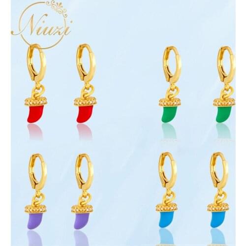 New K-pop Colorful Drip Glaze Cute Fashion Dangle Earrings For Women Luxury Retro Earring 2021 Trend Teen Girl Party Accessories