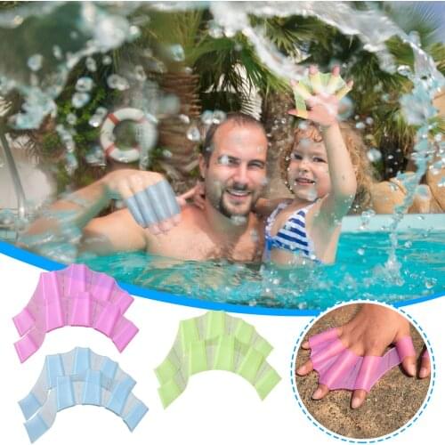 Silicone Training Paddle Adult Children Swimming Hand Paddles Snorkeling Dive Glove Swim Gear Fins Hand Webbed Palm Flippers