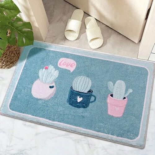 Cute Bathroom Rug Funny Soft Bathtub Carpet Area Rugs Kitchen Toilet Rug Floor Mats Nordic Welcome Doormat Chic Home Room Decor