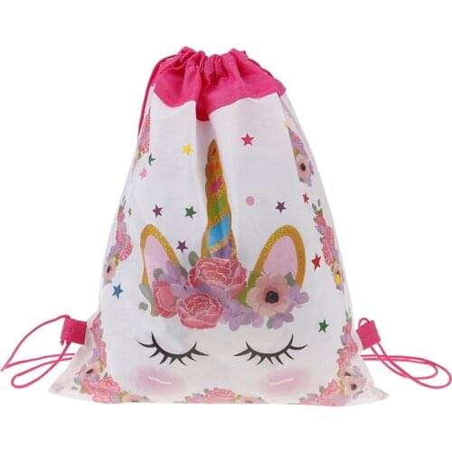 Unicorn Birthday Party Drawstring Bag Gift Bag For Gifts Party Decoration For First Birthday Girl Party Kids Favor