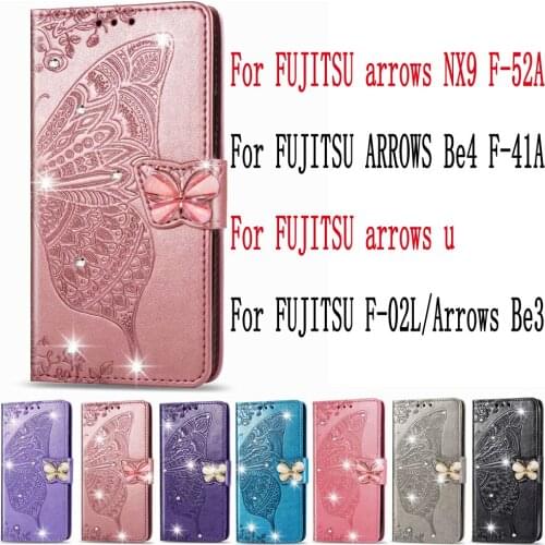Sunjolly Leather Case Flip Card Wallet Stand Cover for FUJITSU arrows NX9 F-52A Be4 F-41A u F-02L Be3