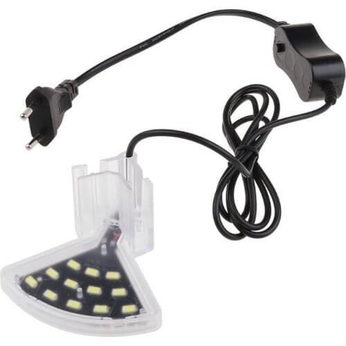 EU 100-240V LED Clip-on Fish Tank Aquarium Lighting Bulb White Light