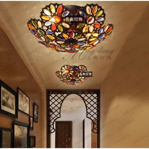 Bohemia Southeast Asia ceiling light Thai lights living room corridor lights creative bedroom lights balcony ceiling lamp LO7284