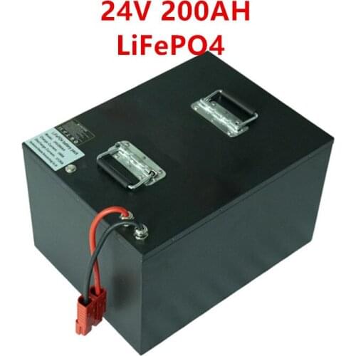 Waterproof 12V 24V 200AH Electric Bicycle Golf Car LiFePO4 Battery for E tricycle motorcycle Forklift Fork 10A Charger