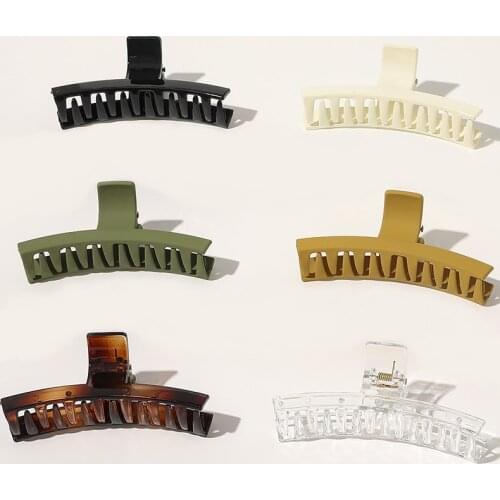 Korean Claw Clip Hair Clips for Hair Elegant Solid Color Women Hairclip Arc Clip Hair Girls Hair Barrettes Hair Accessories New