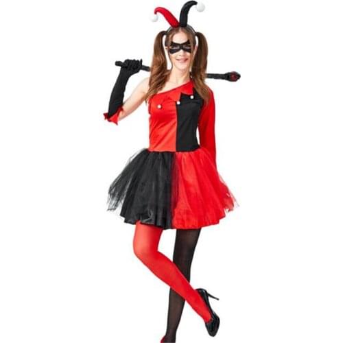 Halloween women Costume Funny Clown Harry Movie Fancy Dress Party Costumes Role-playing lady cosplay A825