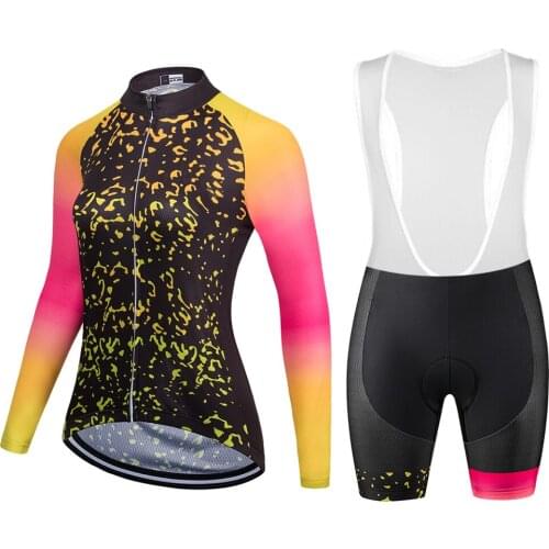 XAMA Womens Professional Long Sleeve Cycling Jersey Bib Short Pants Bicycle Clothing Macaquinho Ciclismo Feminino Body Mujer