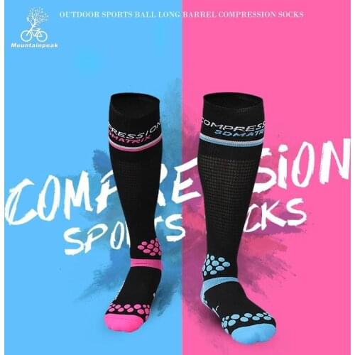 1 Pair Men Women Sports Socks Cycling Compression Socks Bicycle Running Outdoor Sports Socks Wearproof Marathon Stockings
