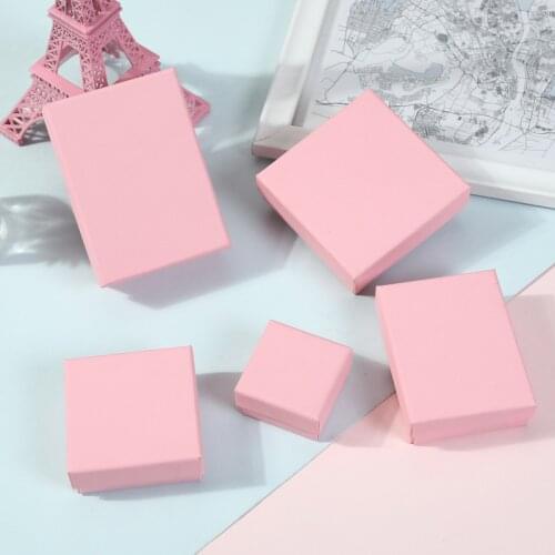 1pc Portable Jewelry Set Gift Box Ring Necklace Bracelets Earring Gift Packaging Box Wedding Decor with Sponge Inside Rectangle