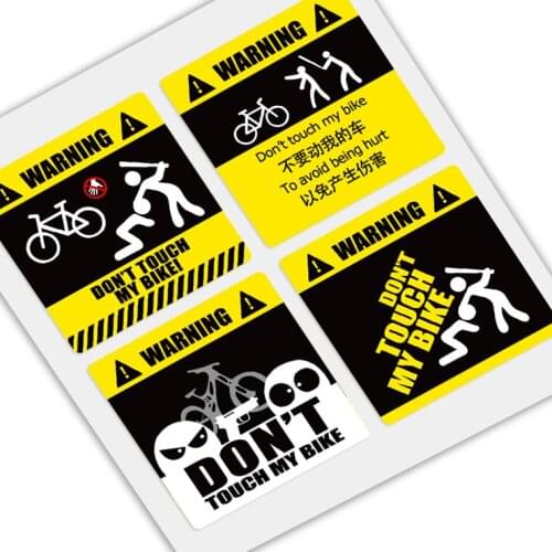 1pcs Warn Sticker Water Proof for Road Bike Mountain Bike Stickers Cycling Bicycle Decals