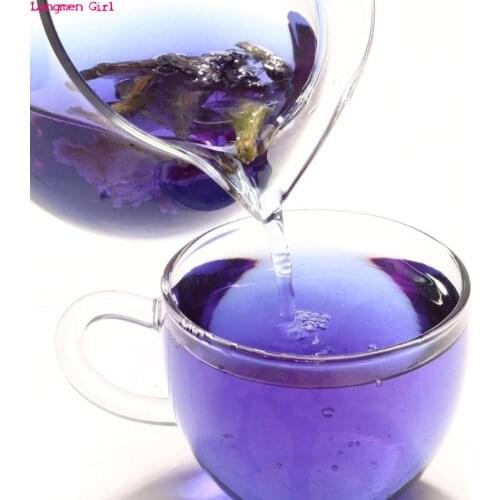 100g 500g Blue Tea Clitoria Ternatea Thailand Blue Butterfly Pea Tea Pure Natural Dried Pea Flower Tea Kitchen Toys Soap Color