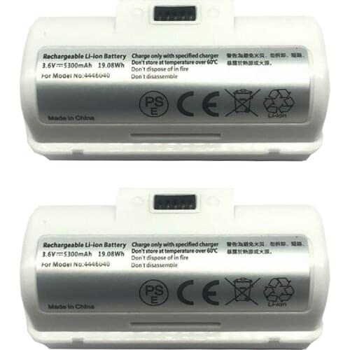 2PCS High Quality 3.6V 5300mAh Li-ion 4446040 Batteries Replacement Battery for iRobot Braava Jet 240 floor mopping Robot BC674