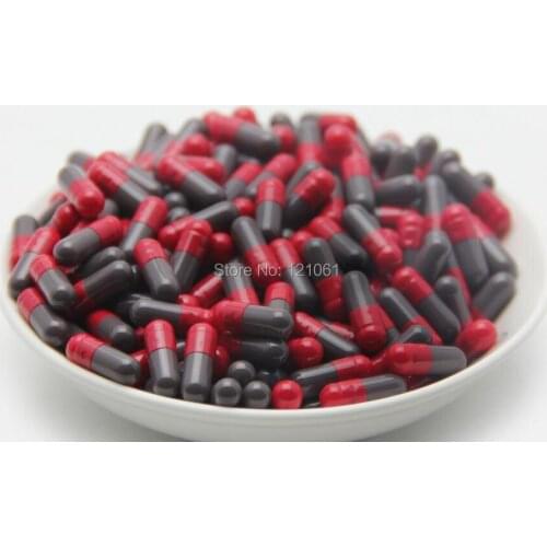 3# 10,000pcs! Red-Grey Colored empty capsules size 3,empty capsules size 3,(seperated or closed empty capsules)
