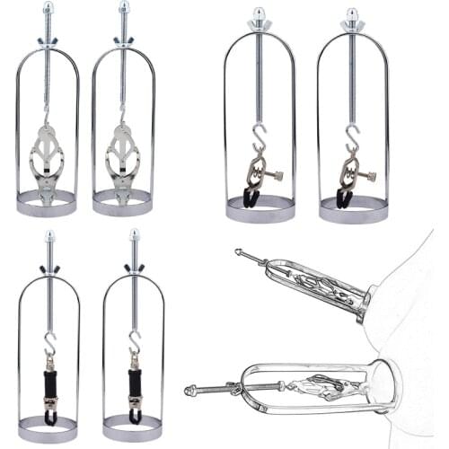 3 Styles Nipple Clamps Metal Nipple Sucker Adjustable Breast Traction Stimulator Clips Erotik Flirting BDSM Sex Toys For Women