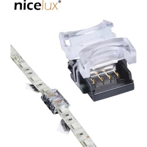 5pcs 4 pin LED Strip Connector for 10mm RGB Waterproof IP65/54 5050 5630 Tape Light Strip to strip Connection Conductor