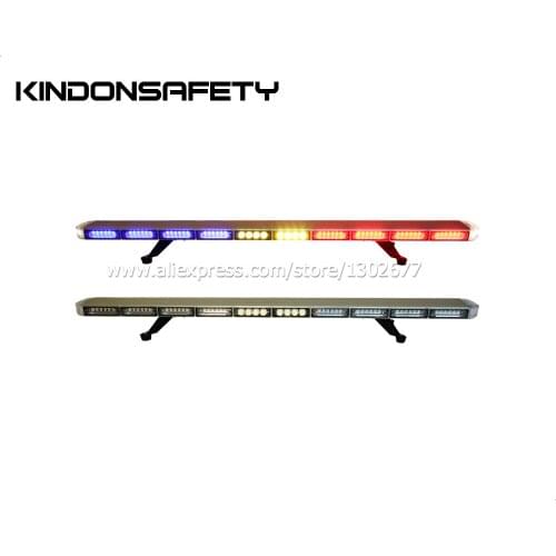Free shipping! 1280mm warning bar, GEN3 1watt LNR6 LED strobe lightbar, RED BLUE, with 126pcs LEDs, aluminium housing, multivolt