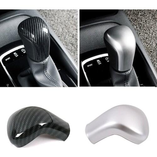 For Toyota Corolla 2019-2021 Gear Shift Lever Knob Handle Frame Cover Trim Sticker Matte Silver Carbon Fiber Color
