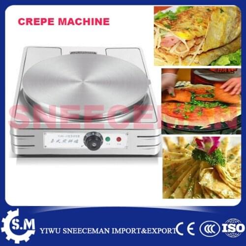 Stainless steel Electric Crepe Maker Plate Crepe Grill machine with diameter 380mm
