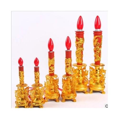 Electrical lighting incense burner candles environmental plastic wedding dragon phoenix electronic Buddha factory outle