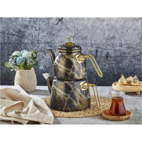Elite Class Thick Marble Pattern Enamel Teapot