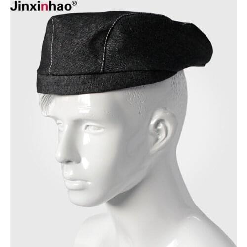 Hotel chef cowboy hat Cap waiter kitchen hats berets women and mens denim baseball caps for gifts chef workwear free shipping