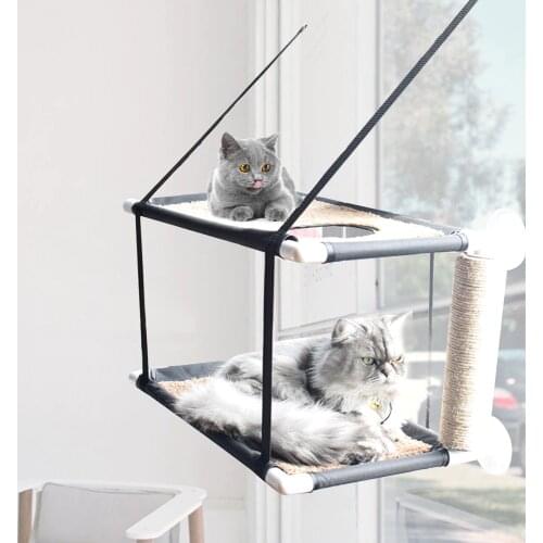 Cat Balcony Hammock Bearing 20kg Cat Sunny Seat Pet Waterproof Fabric Cat Bed Cat Climbing Sleeping Mattress Single Layer Double